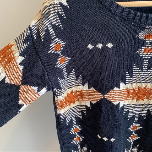 Esmara Fall Boho Navy Blue Sweater Dress - Picture 3 of 8